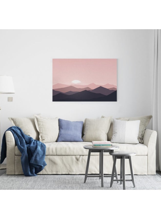 هوم جاليري منظر طبيعي مسطح جميل تجريدي طبيعة جبلية في الصباح 120x80 - Image 1