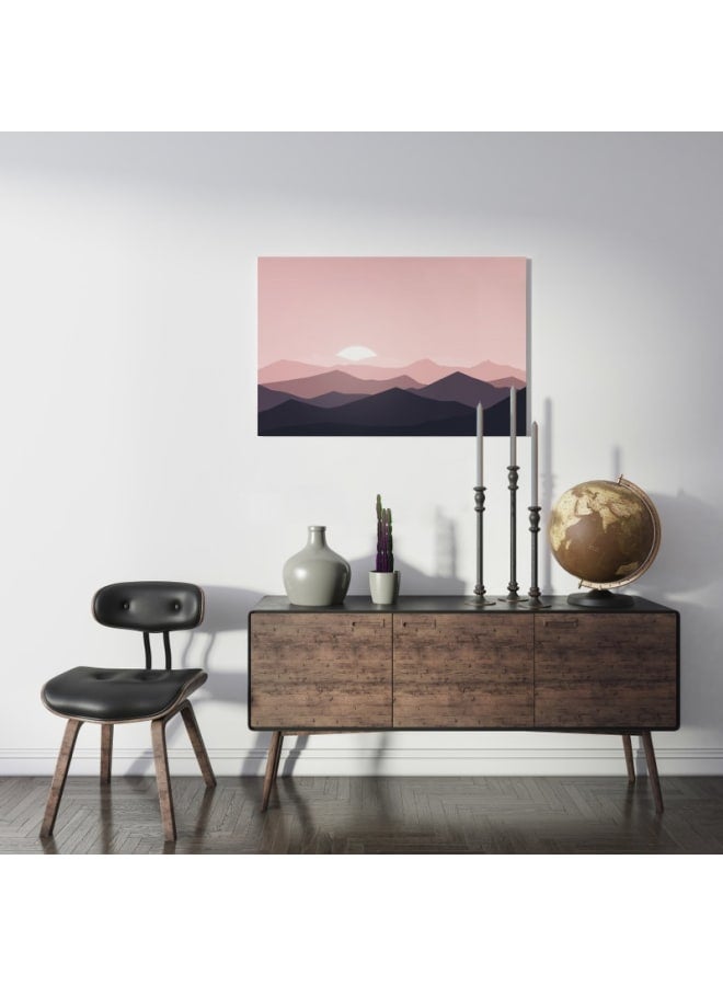 هوم جاليري منظر طبيعي مسطح جميل تجريدي طبيعة جبلية في الصباح 120x80 - Image 3