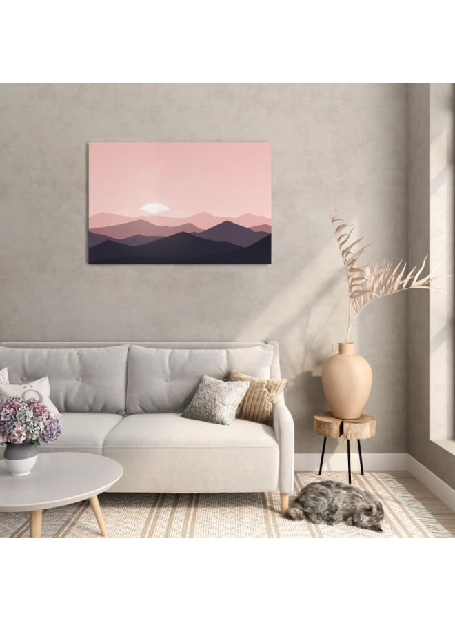 هوم جاليري منظر طبيعي مسطح جميل تجريدي طبيعة جبلية في الصباح 120x80 - Image 4