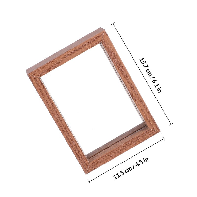 1Pc Double Sided Glass Picture Frame Transparent Specimen Clip Photo Frame - Image 2