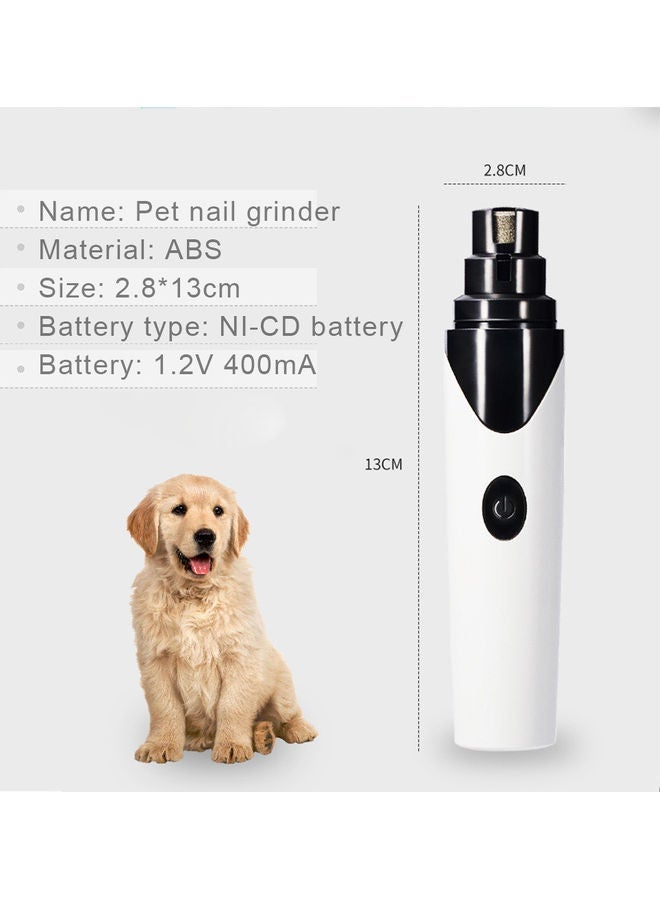 NIBEMINENT Pet Dog Nail Grinder White - Image 3