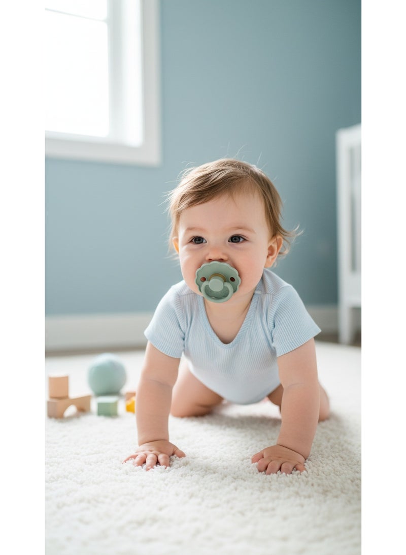 FRIGG Natural Latex Baby Pacifier | Size 2 (6–18 Months) | BPA-Free, Orthodontic Soother | Designed & Made in Denmark - Image 2