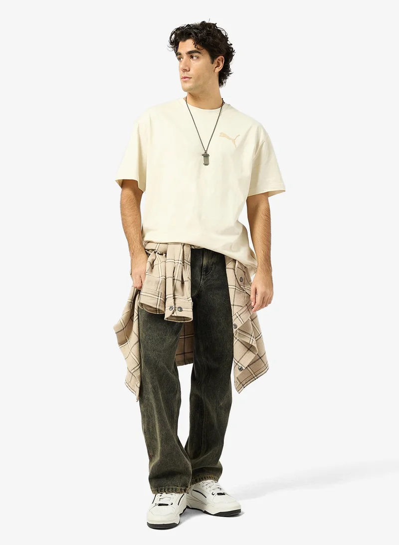 PUMA  Essential Elevated Cat Logo Relaxed T-Shirt for Men | Best Price UAE