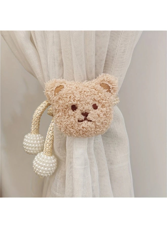 Goolsky 1pc Cartoon Bear Curtain Tieback Window Curtain Buckle Clip Room Decor Hanging Curtain Holdback Curtain Accessories For Living Room Office Home Decor - Image 1