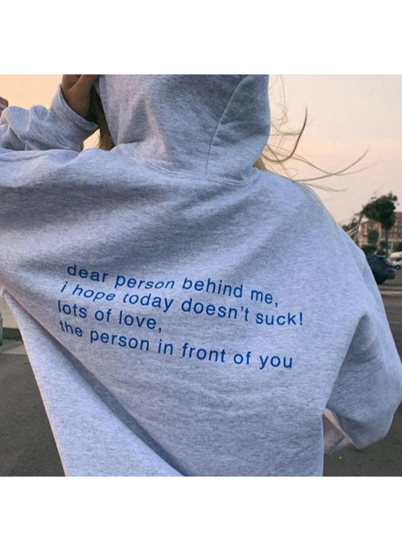 Generic - Dear Person Behind Me Hoodie Lots Of Love Grey - Image 1