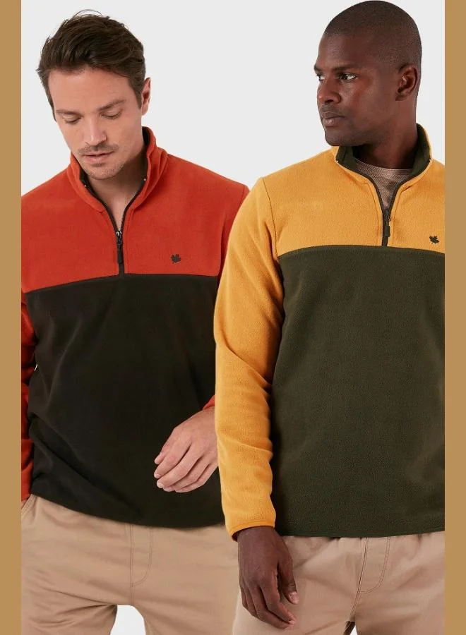 Buratti Regular Fit Anti-Pilling Non-Pilling Standing Collar Raised 2-Pack Polar Men's POLAR 5906016S2