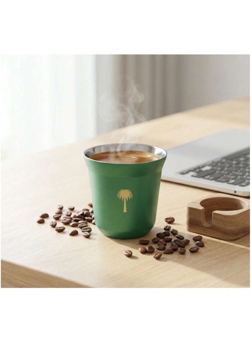  أورا سيليكت فنجان قهوة سعودي، فنجان قهوة سعودي، فنجان ماء للتخييم، فنجان شاي 80 مل من الفولاذ المقاوم للصدأ - Image 3