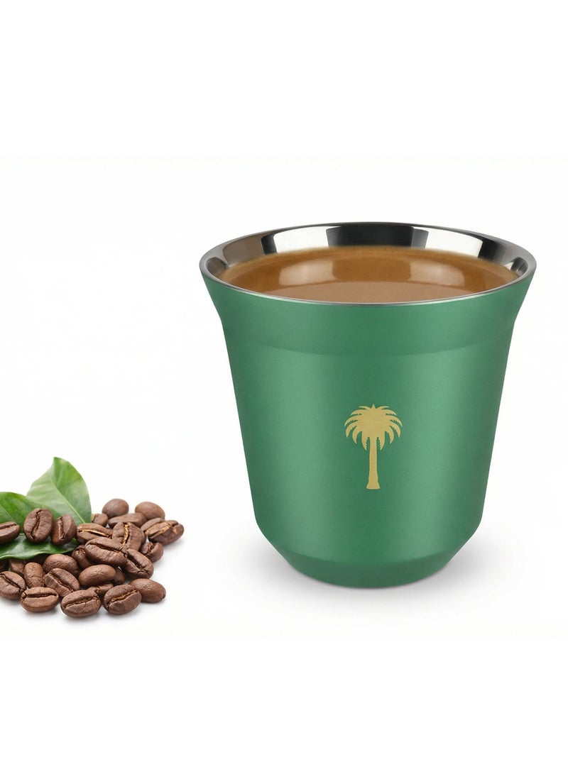  أورا سيليكت فنجان قهوة سعودي، فنجان قهوة سعودي، فنجان ماء للتخييم، فنجان شاي 80 مل من الفولاذ المقاوم للصدأ - Image 2