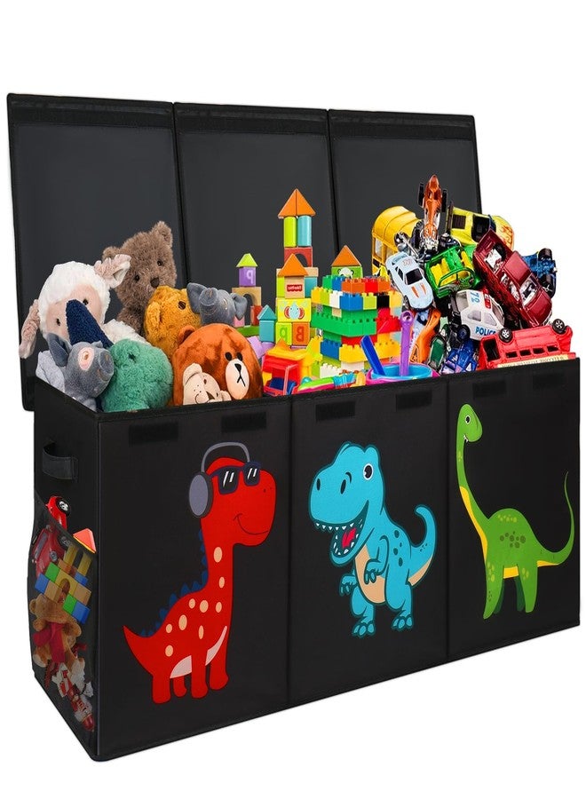 Mabahoo Extra Large Toy Box Chest, Collapsible Storage Organizer with Lids, Sturdy Dinosaur Toybox for Boys Girls, 40"x16"x16" Kids Storage Bin Box Baskets for Living Room, Playroom, Bedroom, Nursery - Image 1