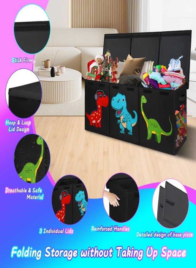 Mabahoo Extra Large Toy Box Chest, Collapsible Storage Organizer with Lids, Sturdy Dinosaur Toybox for Boys Girls, 40"x16"x16" Kids Storage Bin Box Baskets for Living Room, Playroom, Bedroom, Nursery - Image 5