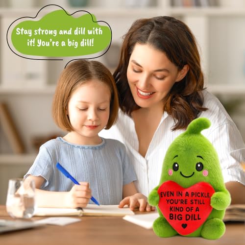 LuoHere Emotional Positive Support Pickle Gifts Valentines Day for Sister Friend Teens Mom Dad Birthday Gifts for Women Men Boss Coworkers Inspirational Travel Get Well Relaxation Self Care Gift Easter Basket - Image 5