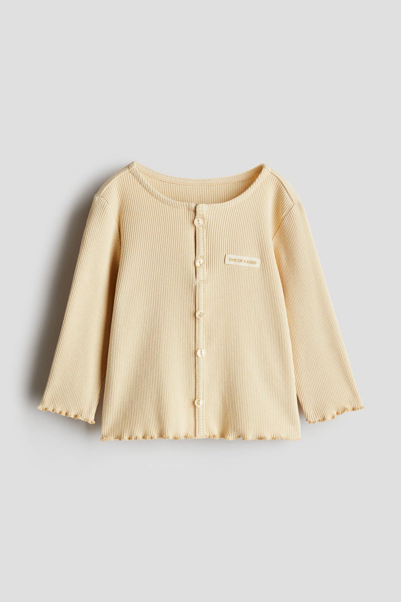 H&M Button-Detail Jersey Top - Image 1