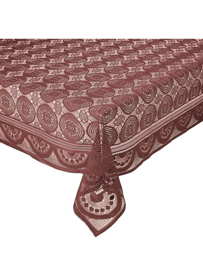 Kuber Industries Dining Table Cover 6 Seater|Table Cloth for 6 Seater Dining Table|Table Sheet for Dining, Party, Events|Finest Cotton & Washable|Indoor and Outdoor Use 90x60 (Brown) - Image 3