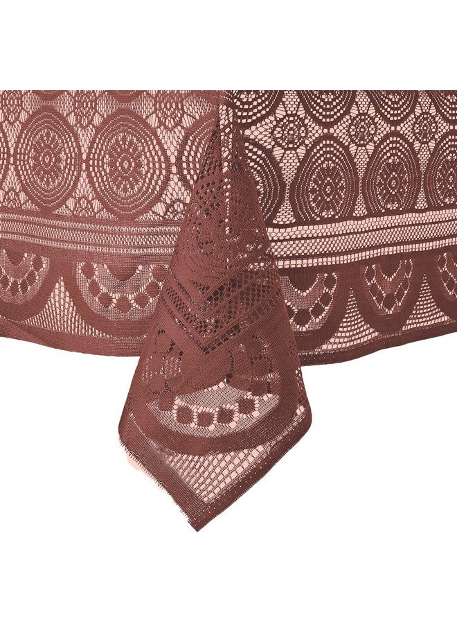 Kuber Industries Dining Table Cover 6 Seater|Table Cloth for 6 Seater Dining Table|Table Sheet for Dining, Party, Events|Finest Cotton & Washable|Indoor and Outdoor Use 90x60 (Brown) - Image 2