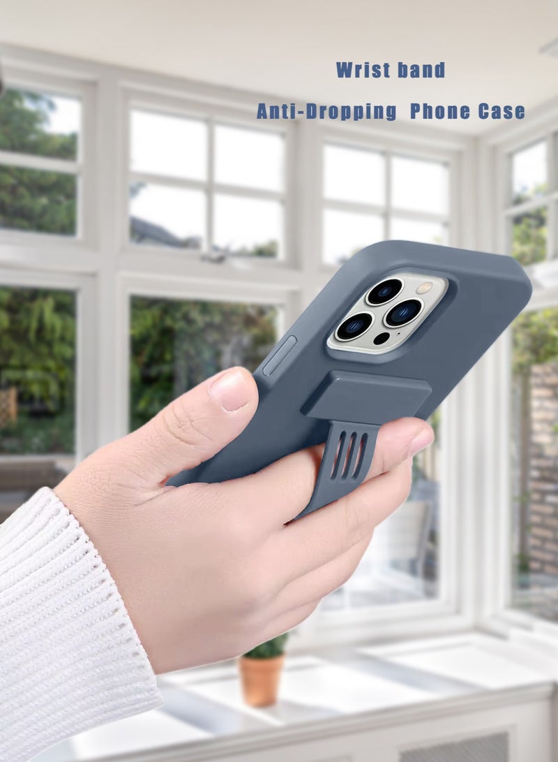 Wtech PU Silicone Slim Rubber Hand Grip Case Cover For Apple iPhone 14 Pro Grey - Image 5