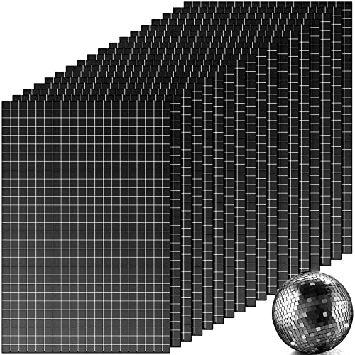 Romooa Self-Adhesive Disco Mirror Tiles Mosaic Tiles for DIY Craft Projects, 5 x 5 mm(Black,10800 Pieces) - Image 1