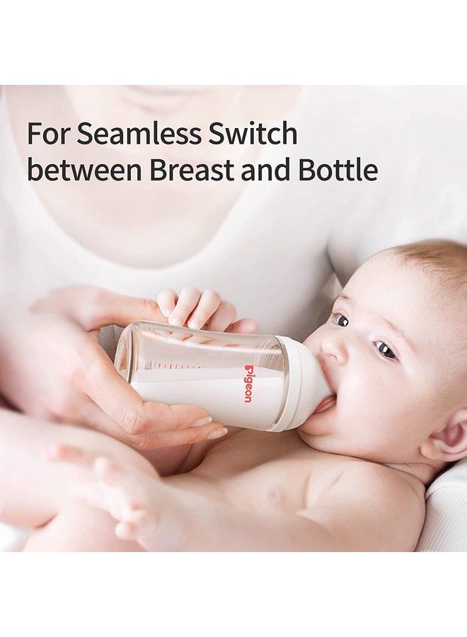 pigeon Anticolic Natural Flo Teat Nipple For Wide Neck Bottle 1Pcs Fast Flow Softlatch Peristaltic Plus Nipple 1Pcss Case 0M+  - Image 3