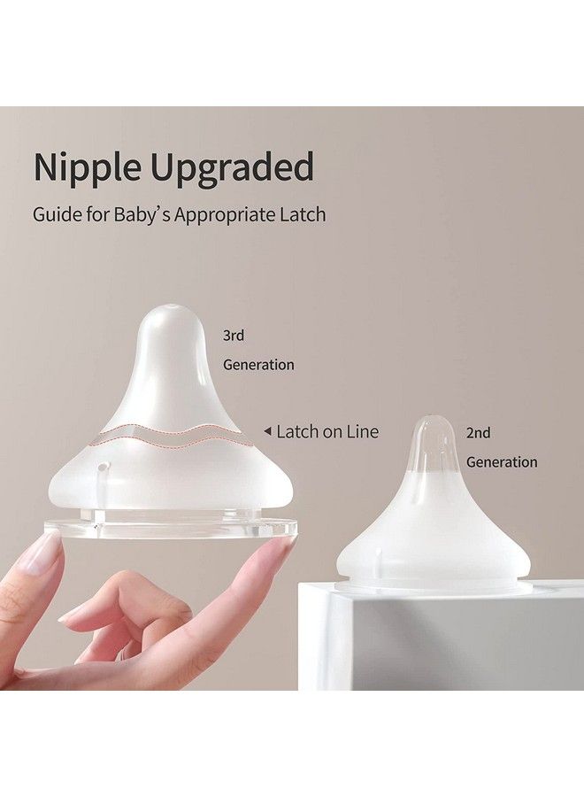 pigeon Anticolic Natural Flo Teat Nipple For Wide Neck Bottle 1Pcs Fast Flow Softlatch Peristaltic Plus Nipple 1Pcss Case 0M+  - Image 4