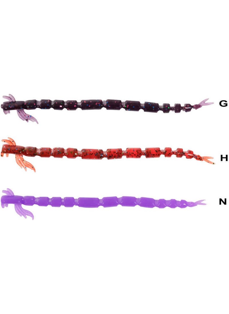 Ryuji - Crazy Slug 8cm Silicone Lure (10 Pieces) D-Standard - Image 1