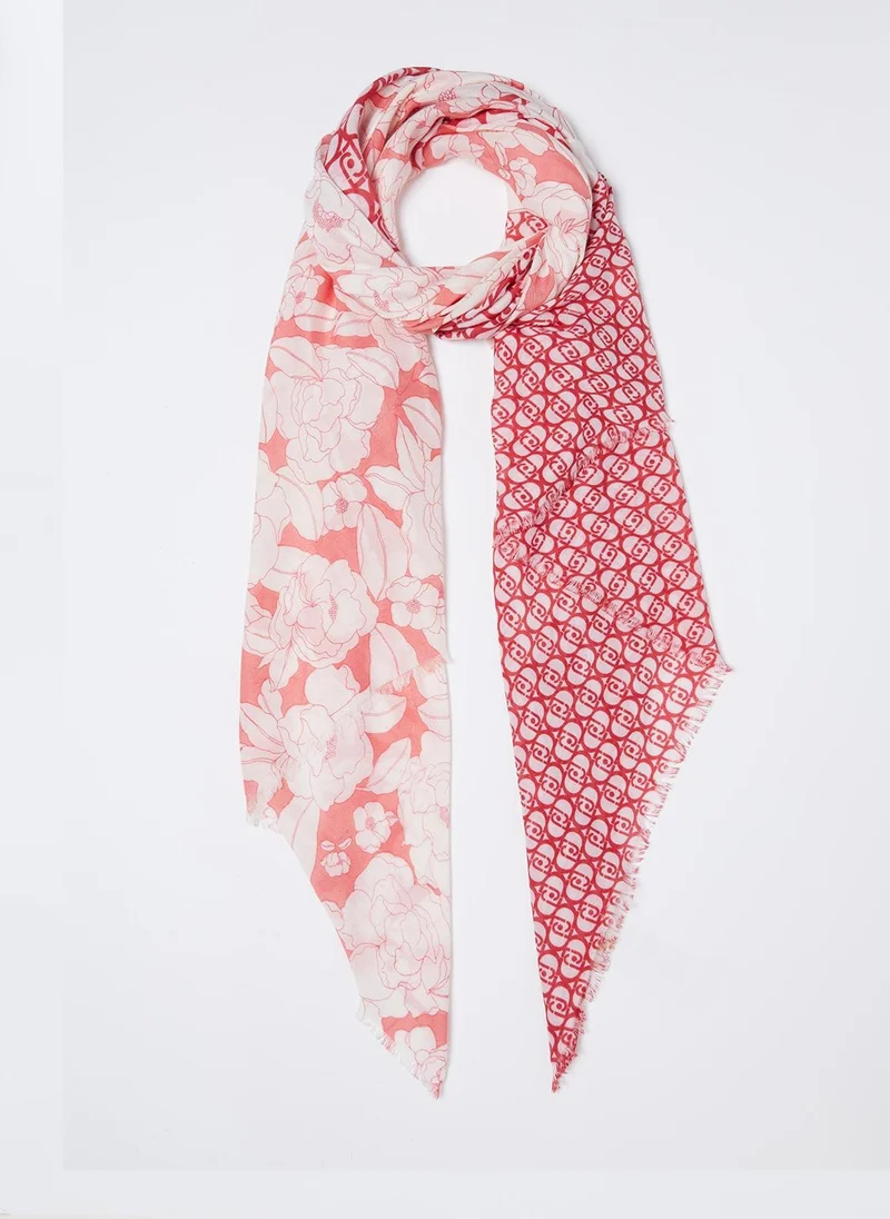 ليو جو وشاح مزين بالزهور بشعار