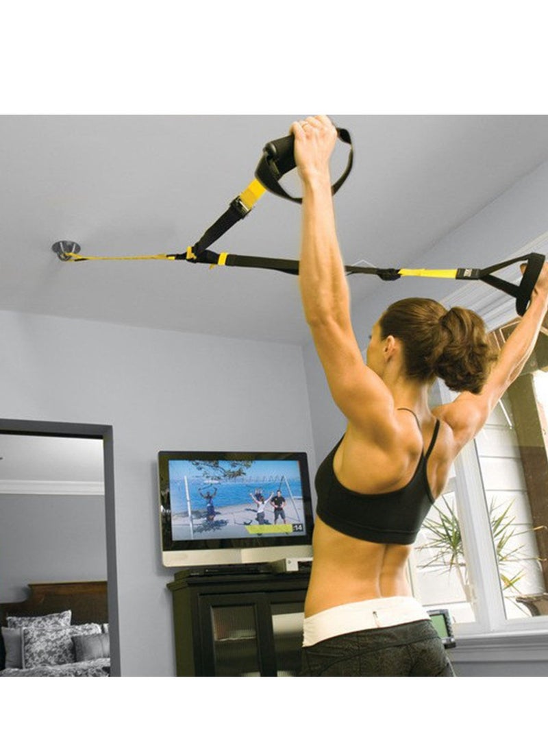 Wall Mount Bracket for X, Yoga Ceiling Mount Suspension Straps for Gymnastic Rings and Aerial Yoga Swing,Silvery.  - Image 3