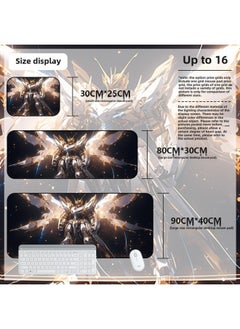 Mouse Pad Oversized Gundam Computer Keyboard Pad Cartoon Game Mouse Pad Boys E-sports Computer Thickened Desk Pad-Color:800*300*2mm-Pattern:Up To 16