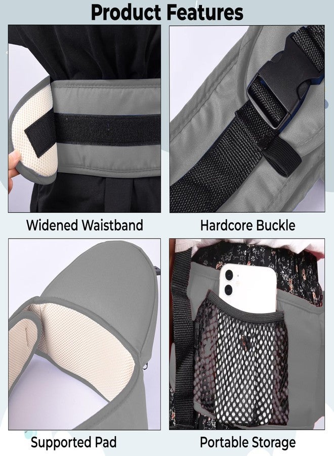 Bembika Adjustable Hip Seat Baby Carrier - Comfortable & Safe for Newborns and Toddlers-(Grey) - Image 4