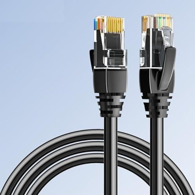توكفا كابل إيثرنت Cat6 بطول 20 متر (65.6 قدم) عالي السرعة للاستخدام الداخلي والخارجي، شبكة LAN بسرعة 10 جيجابت في الثانية، كابل إنترنت مسطح محمي للجدار، سلك شبكة ثقيل عالي السرعة للمودم/الموجه/الألعاب/الكمبيوتر - Image 2
