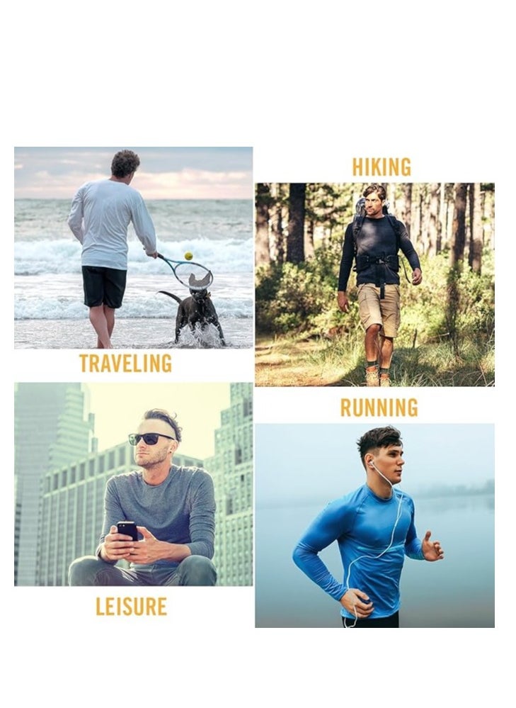 Baleaf Men'S Sun Protection Shirts Uv Spf Upf 50+ Long Sleeve Rash Guard Fishing Running Quick Dry Lightweight, Color: White, Size - Large  - Image 4