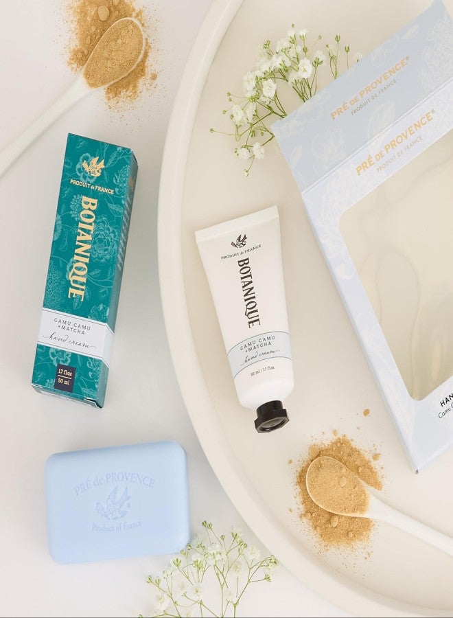 Pre de Provence Botanique 50ml Hand Cream/150g Heritage Soap Bar Gift Set, Camu Camu & Matcha + Ocean Air - Image 2