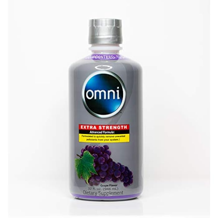 Wellgenix Omni Cleansing Drink, Extra Strength Body Detox, Herbal Cleanse Detox Liquid, One Hour Cleanser, Flush Your System, Grape Flavor, 32 Fl Oz, Premium Detox Support Supplement - Image 1