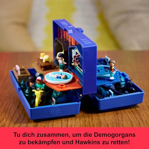 Polly Pocket مجموعة ألعاب بولي بوكيت الجامعية، نسخة مضغوطة من أشياء غريبة مع 6 دمى شخصيات خاصة و 10 ملحقات - Image 3