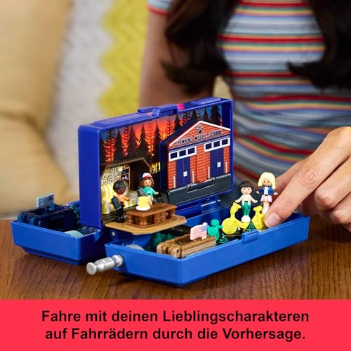 Polly Pocket مجموعة ألعاب بولي بوكيت الجامعية، نسخة مضغوطة من أشياء غريبة مع 6 دمى شخصيات خاصة و 10 ملحقات - Image 4