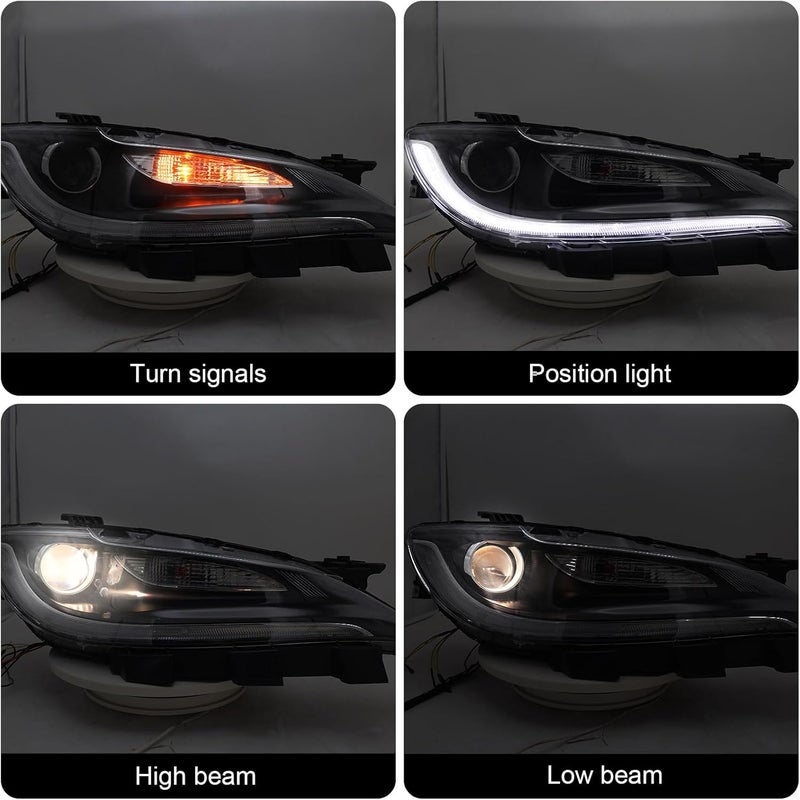 Huray Halogen Headlight Assembly for Chrysler 200 (2015-2017) Right Passenger Side with LED DRL - Image 3
