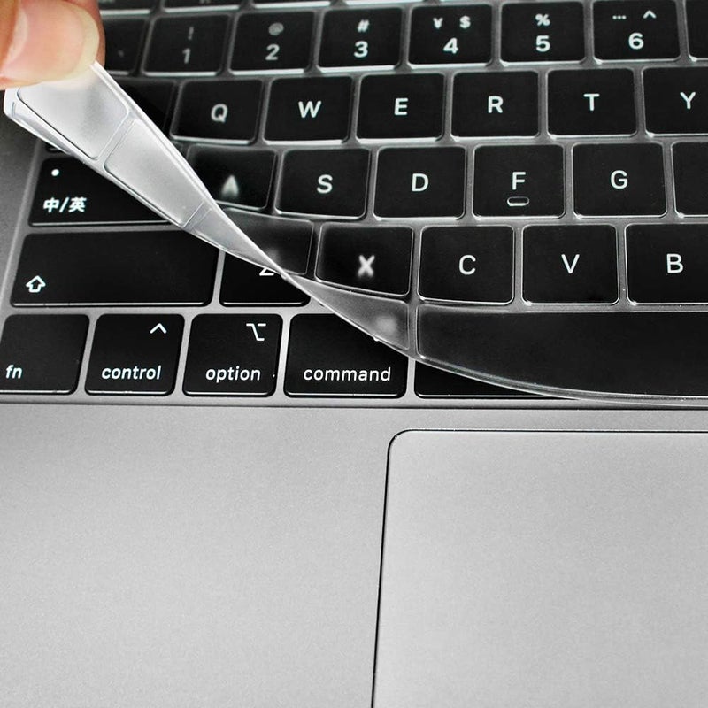 سيفن لاين غطاء لوحة مفاتيح Se7enline شفاف من TPU (تخطيط US) لـ MacBook Air 13 بوصة وMacBook Pro مع شاشة Retina 13" 15" 17" موديلات: A1369, A1466, A1502, A1425, A1398, 2009-2016 - Image 1