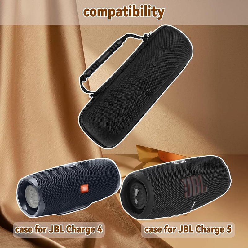 Mocamoro حقيبة لمكبر الصوت المحمول JBL Charge 5 / Charge 4 (الحقيبة فقط!) حقيبة تخزين وحماية صلبة للسفر متوافقة مع الشاحن وكابل USB - Image 2