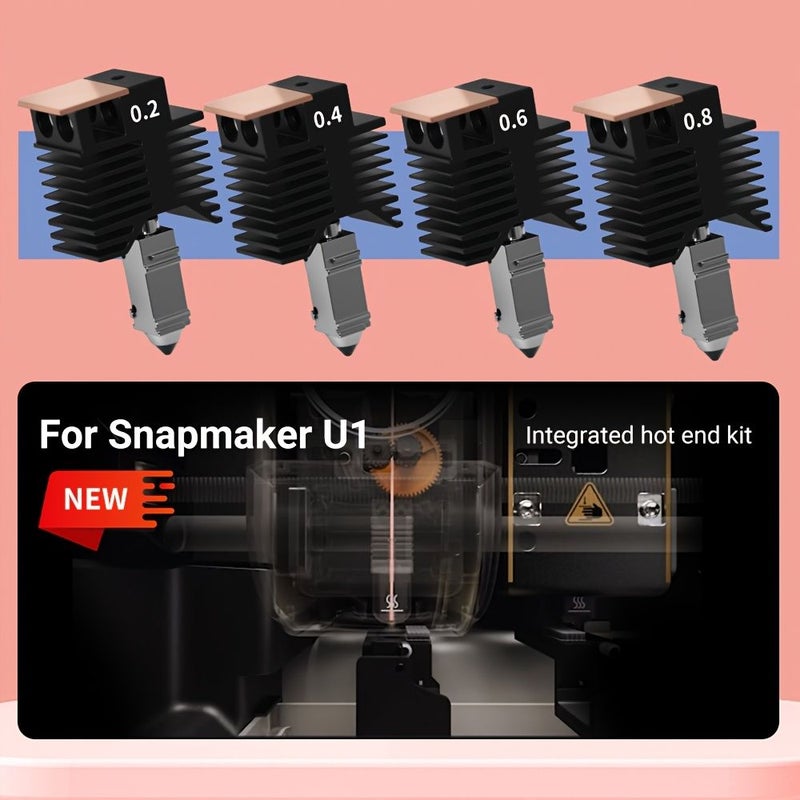 Hardened 0.2mm Nozzle Hot End Kit For 3D Printer Upgraded Wear Resistant Accessory - Image 3