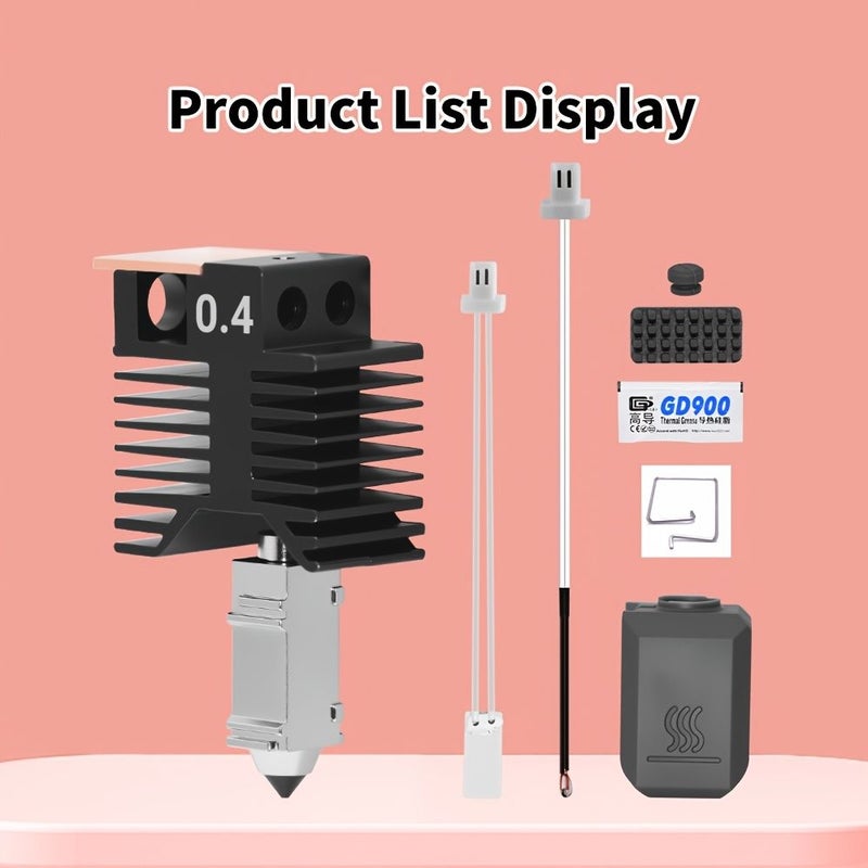 Hardened 0.2mm Nozzle Hot End Kit For 3D Printer Upgraded Wear Resistant Accessory - Image 4
