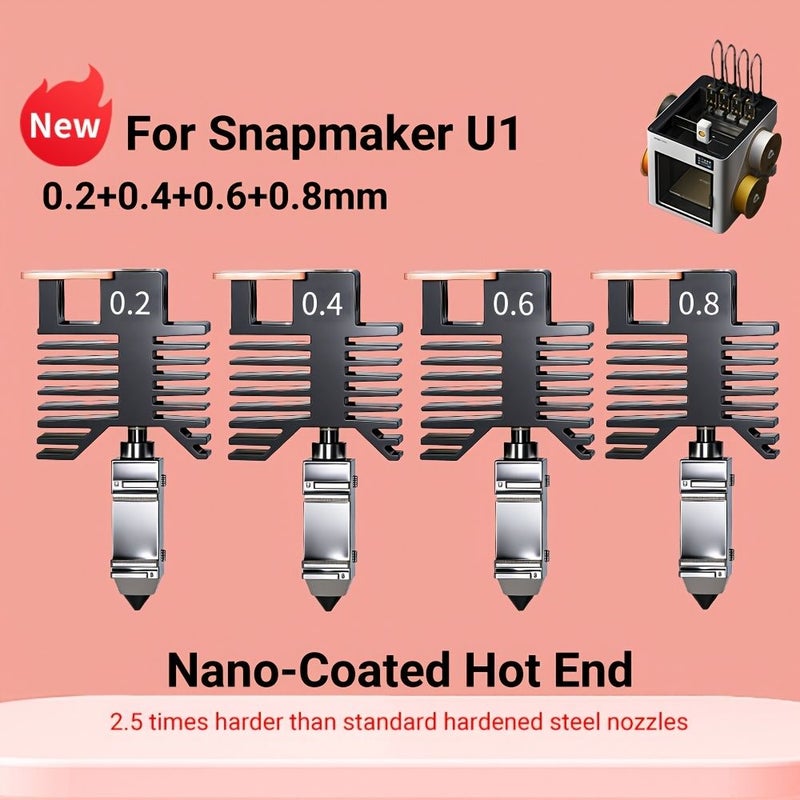 Hardened 0.2mm Nozzle Hot End Kit For 3D Printer Upgraded Wear Resistant Accessory - Image 5