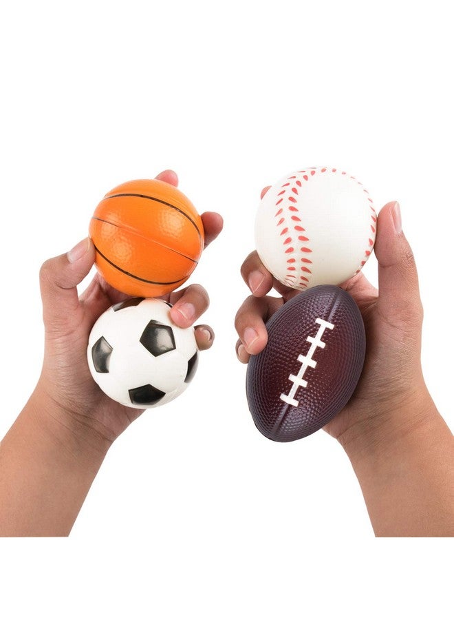 Super Z Outlet Mini Foam Sports Balls 24 Pack Balls For Kids Adults Mini Baseball Football Basketball Soccer Stress Ball Bulk Toy Little Big Game Party Decoration Balls Small Foam Relaxable Balls (Soccer) - Image 3