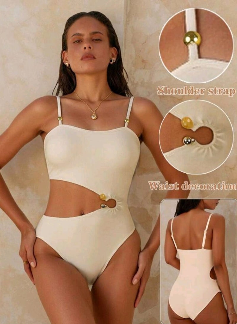 SHEIN1pc Elegant European Style Women's One-Piece SWIMSUIT - Image 1