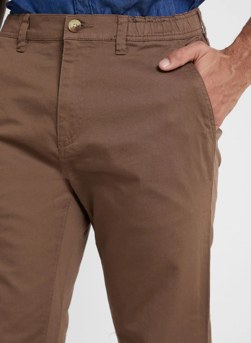 Thomas Scott Thomas Scott Men Mid-Rise Classic Slim Fit Trousers