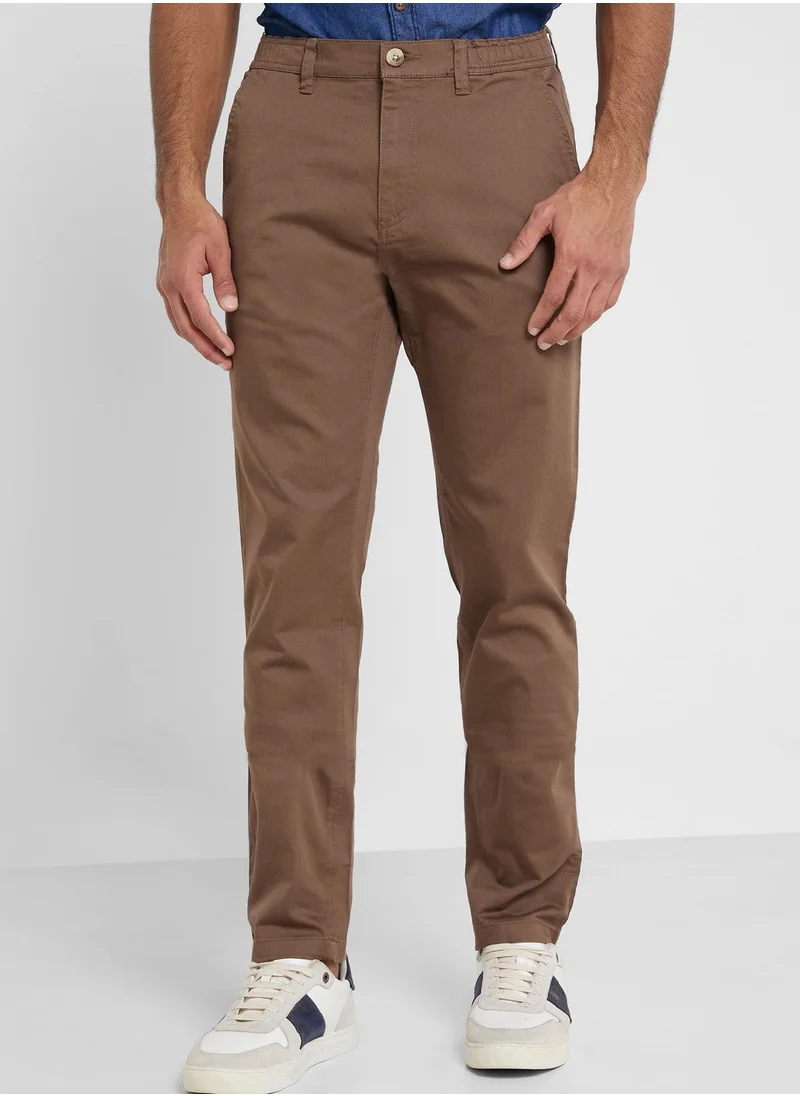 توماس سكوت Thomas Scott Men Mid-Rise Classic Slim Fit Trousers