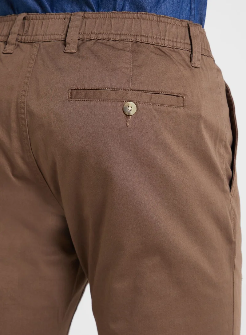 Thomas Scott Thomas Scott Men Mid-Rise Classic Slim Fit Trousers