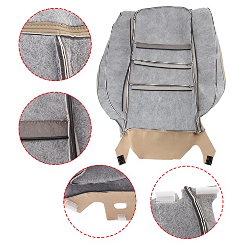 AUTOKAY Seat Covers, Driver & Passenger Bottom Top Seat Cover, Car Seat Covers Front Seats, Car Seat Cover Fits for Honda Accord 2008 2009 2010 2011 2012-Tan - Image 5