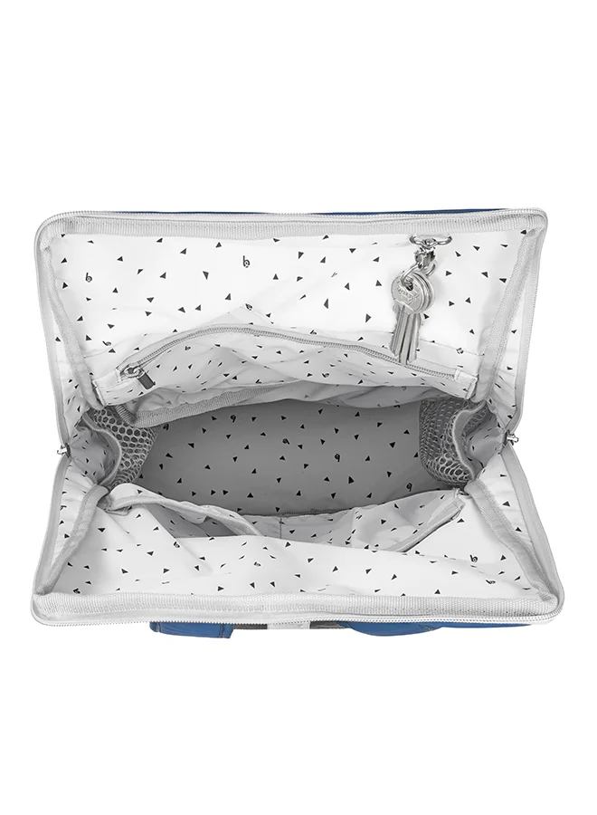 babymoov Babymoov Sancy Diaper Bag Backpack, Unisex Back Pack With Heavy Duty Roll-Top Closure, Large Insulated Compartment, Changing Pad And Accessories, Blue