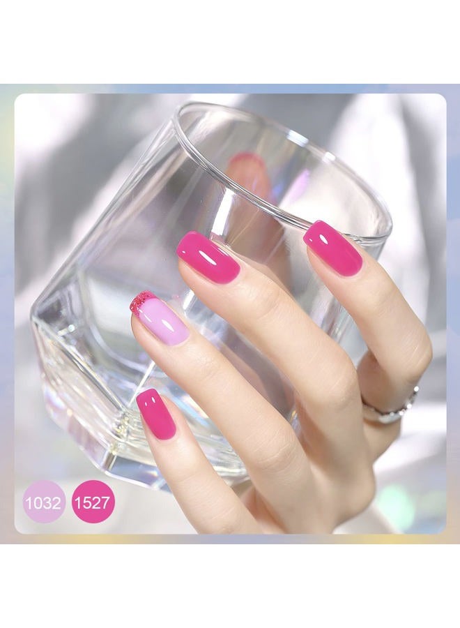 GAOY 42 Pcs Gel Nail Polish Kit, Pink White Red Jelly Nude Colors All Seasons Gel Nail Polish Set with Glossy & Matte Top Coat and Base Coat for Salon and DIY Manicure at Home - Image 3