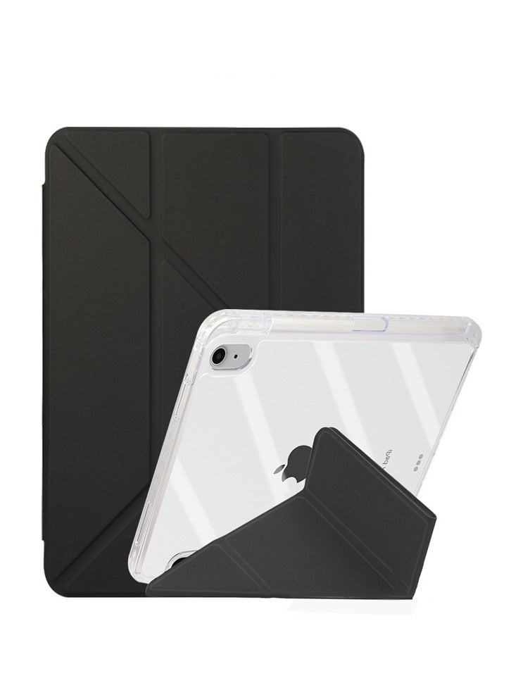 Case for iPad 2022 (10th) 10.9 inch / 2025 (11th) 11 inch， Triple Fold Y-shaped Design, Multi Angle, Leather Tablet Cover With Pen Slot, Automatic Wake-up/sleep, Black - Image 1