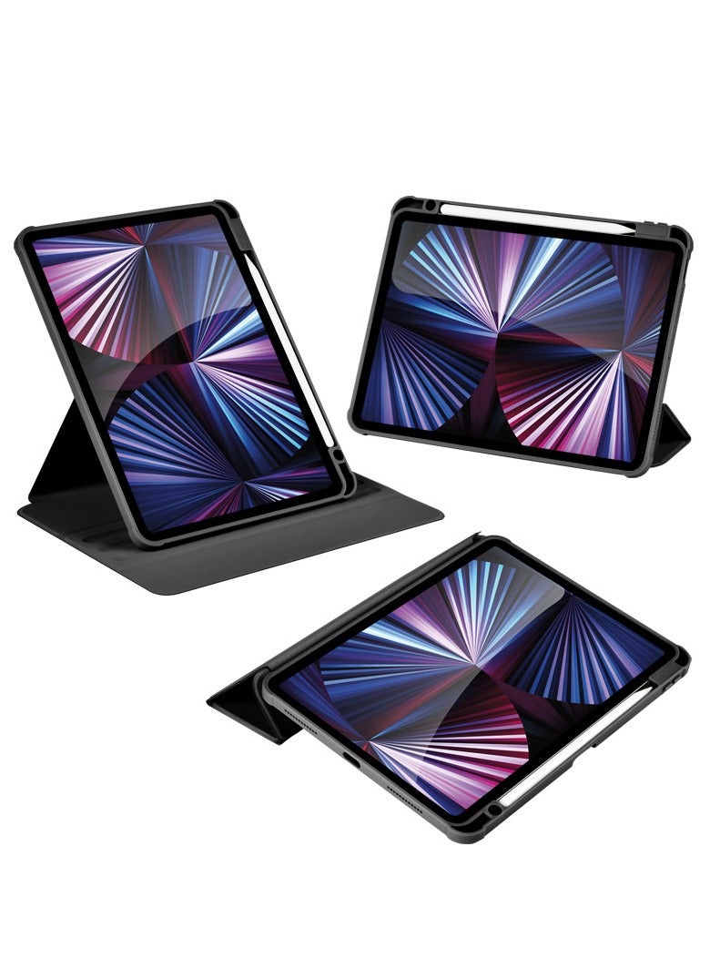 Case for iPad 2022 (10th) 10.9 inch / 2025 (11th) 11 inch， Triple Fold Y-shaped Design, Multi Angle, Leather Tablet Cover With Pen Slot, Automatic Wake-up/sleep, Black - Image 2