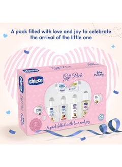 Chicco Baby Moments Baby Caring Gift Pack (Pink) With 7 Baby Skincare & Haircare Products | Baby Care Gift Set For Newborn Baby Shower, New Parents, And Birthdays | Phenoxyethanol Free  - Image 3